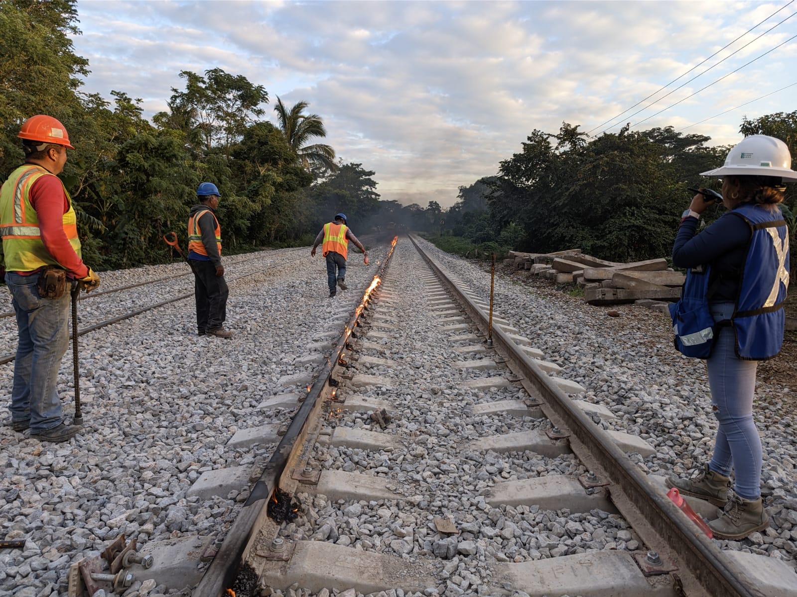 Construcción de vías